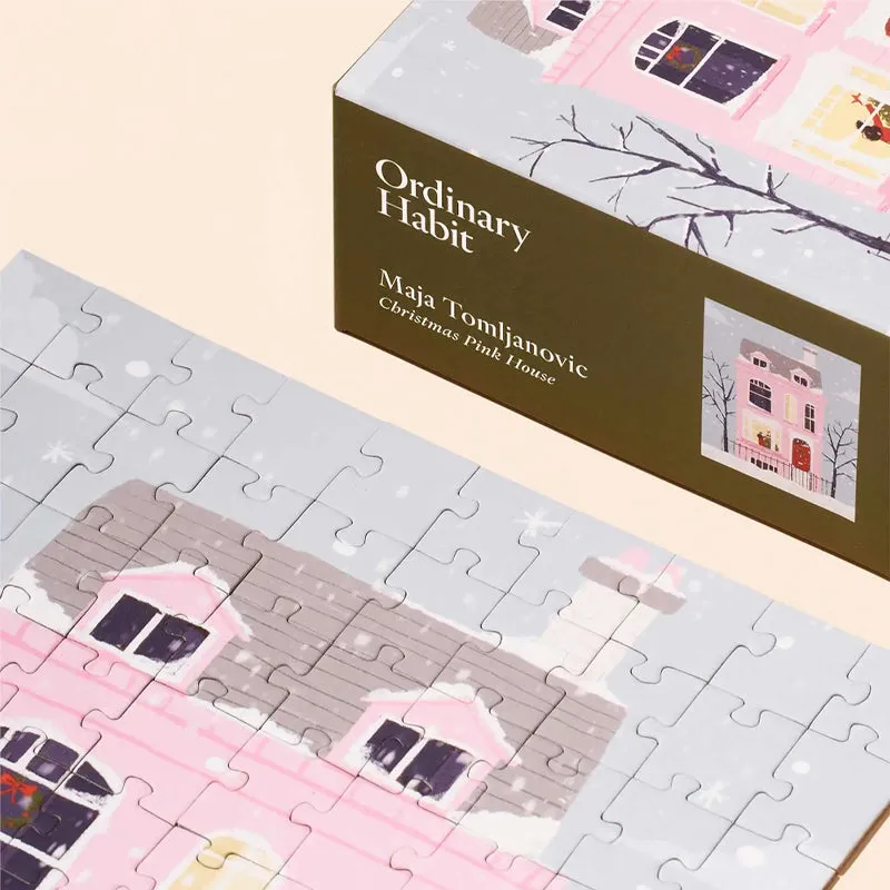 ORDINARY HABIT | Christmas Pink House Puzzle