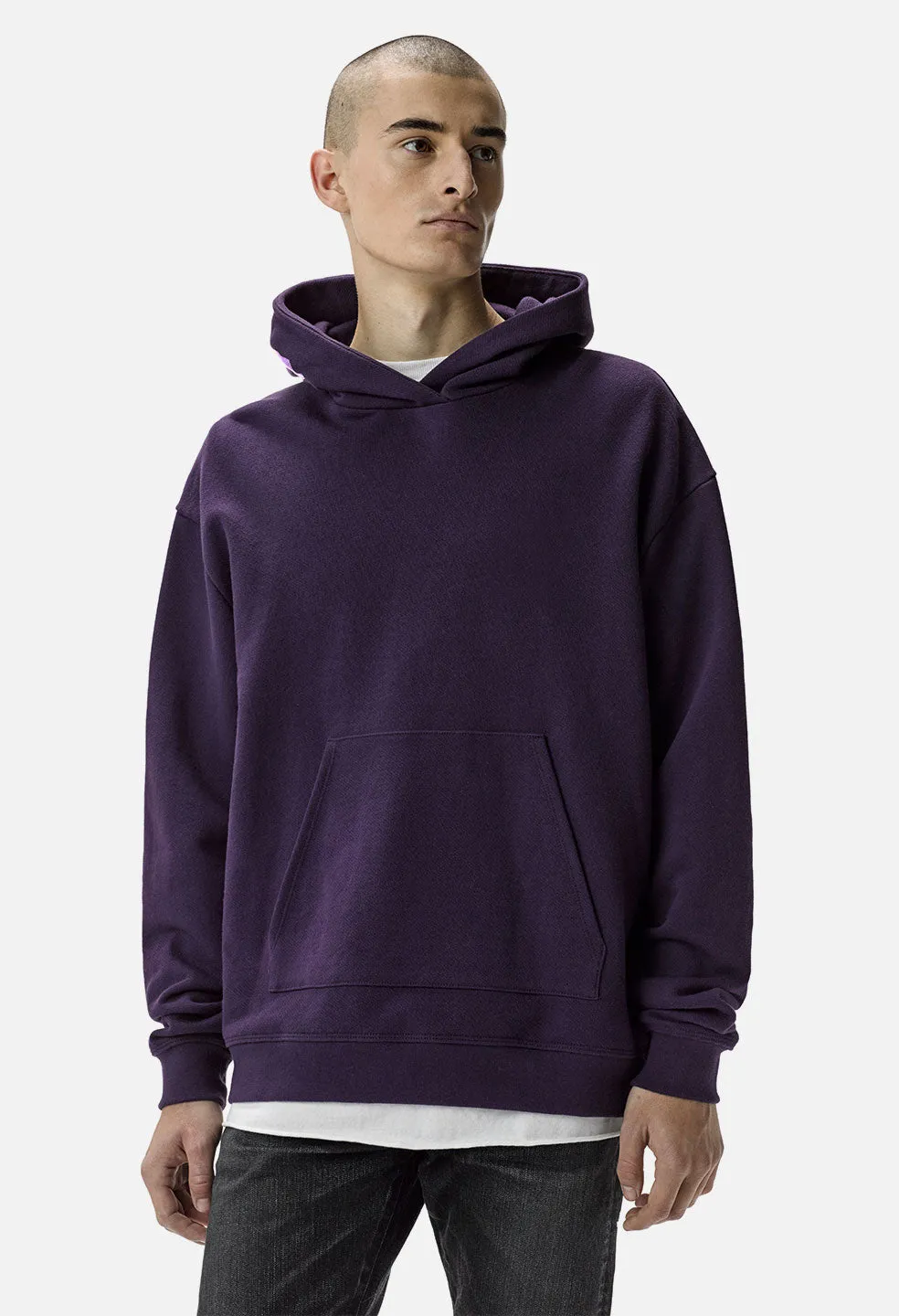 Oversized Cropped Hoodie / Tournament Purple