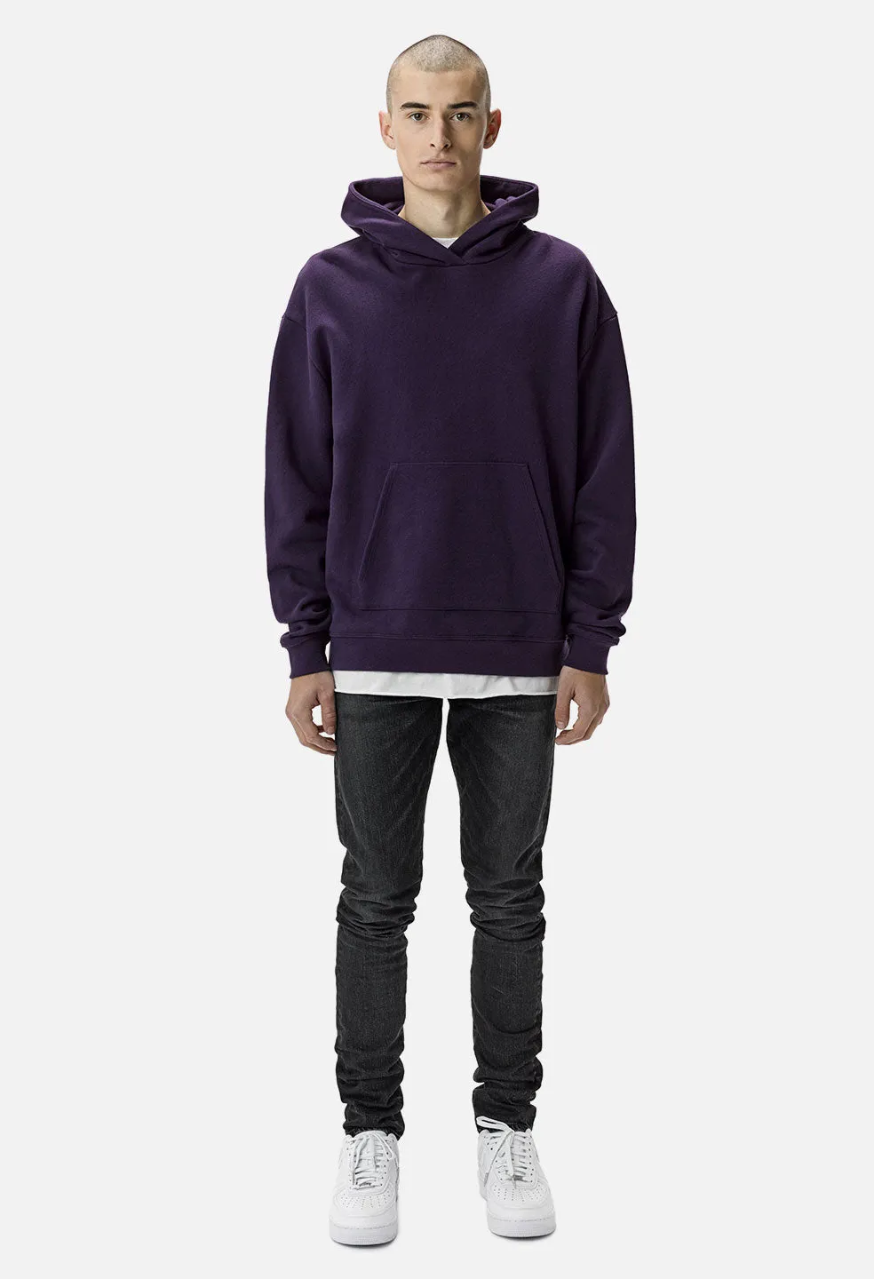 Oversized Cropped Hoodie / Tournament Purple