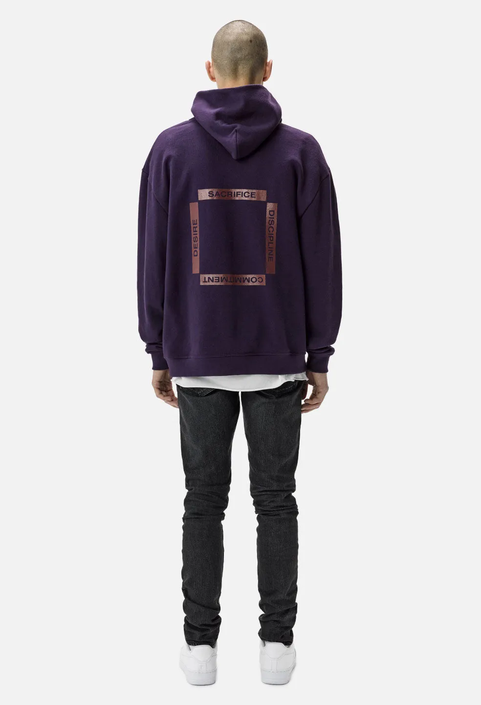 Oversized Cropped Hoodie / Tournament Purple