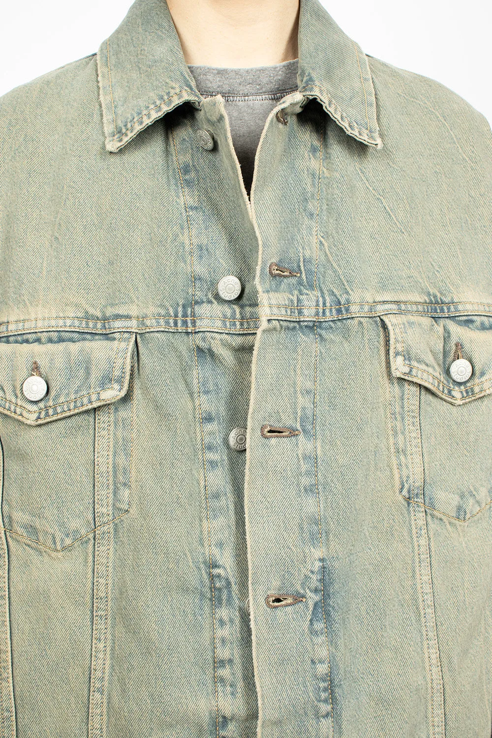 Oversized Denim Jacket Blue/Beige