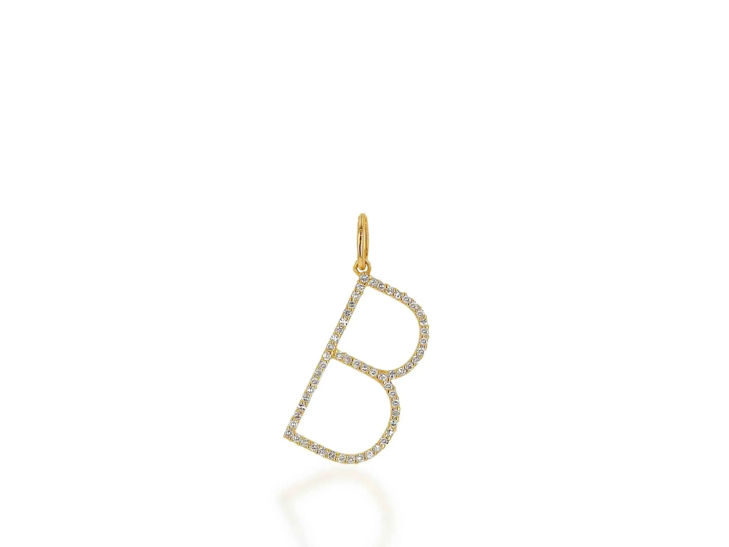 Oversized Diamond Letter Charm Only