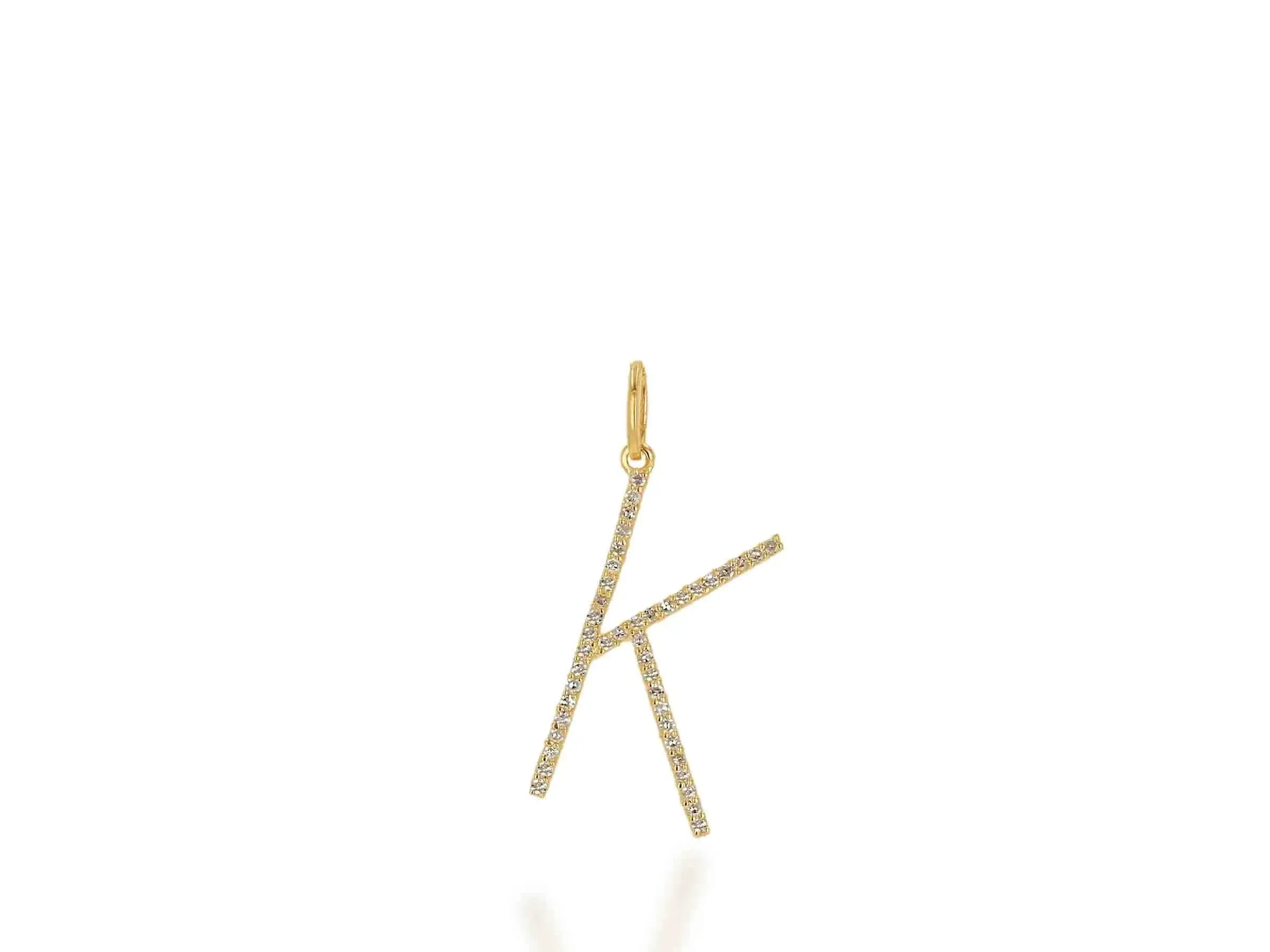 Oversized Diamond Letter Charm Only