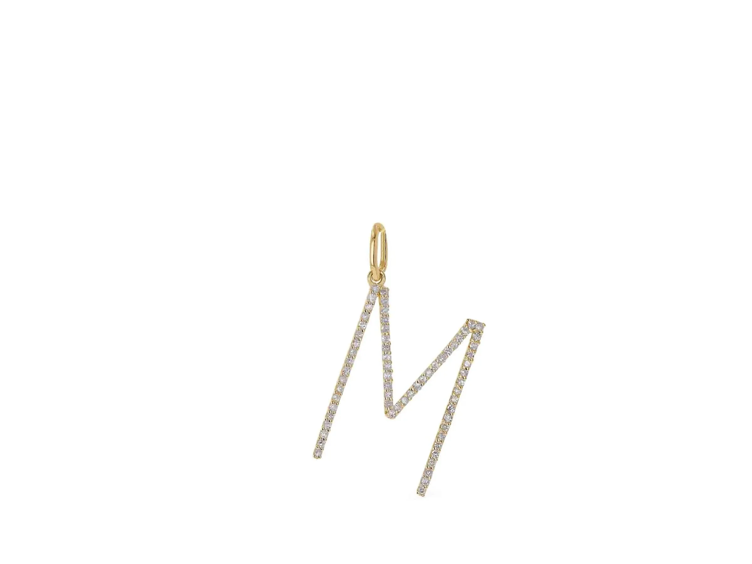 Oversized Diamond Letter Charm Only