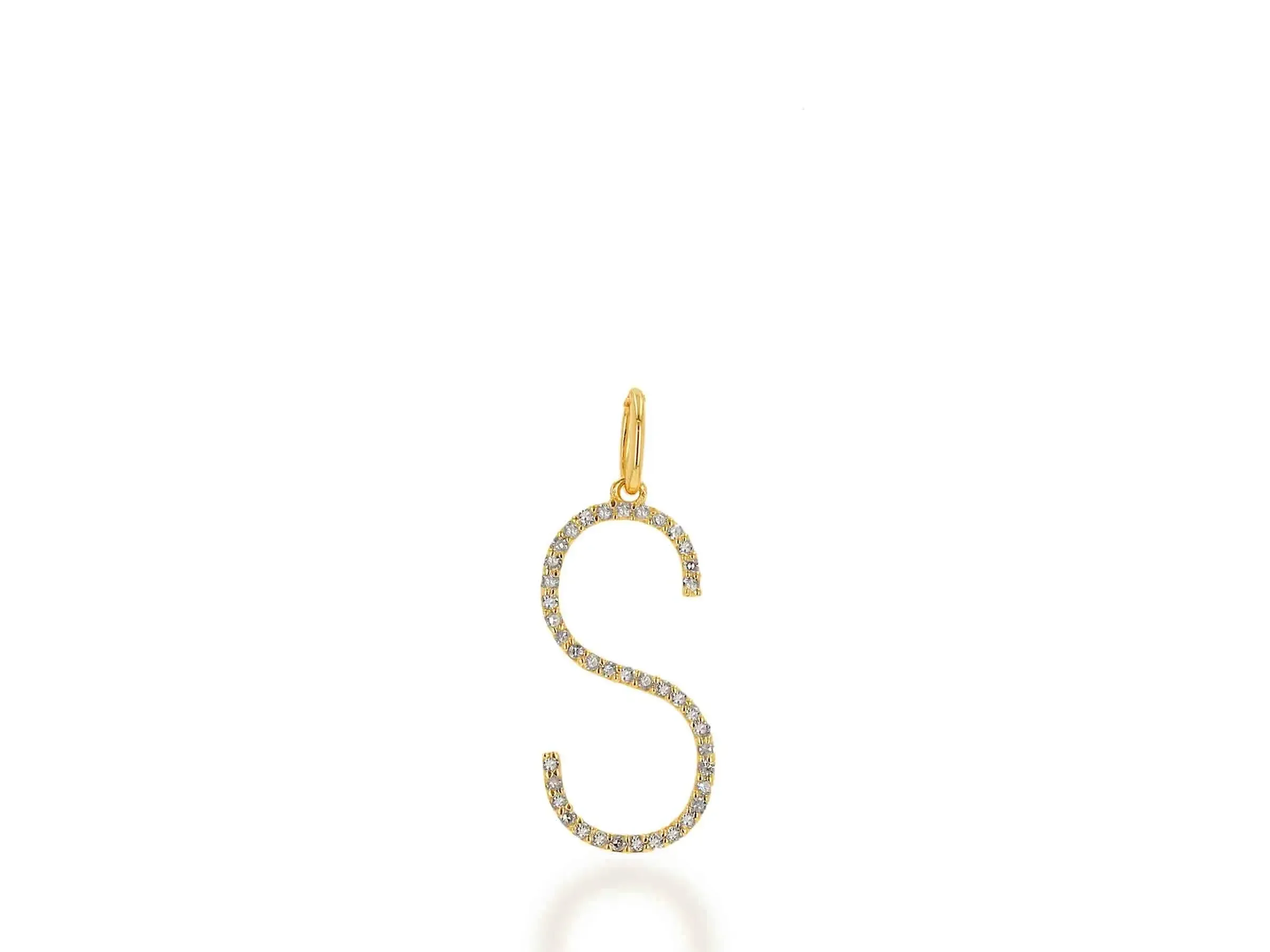 Oversized Diamond Letter Charm Only