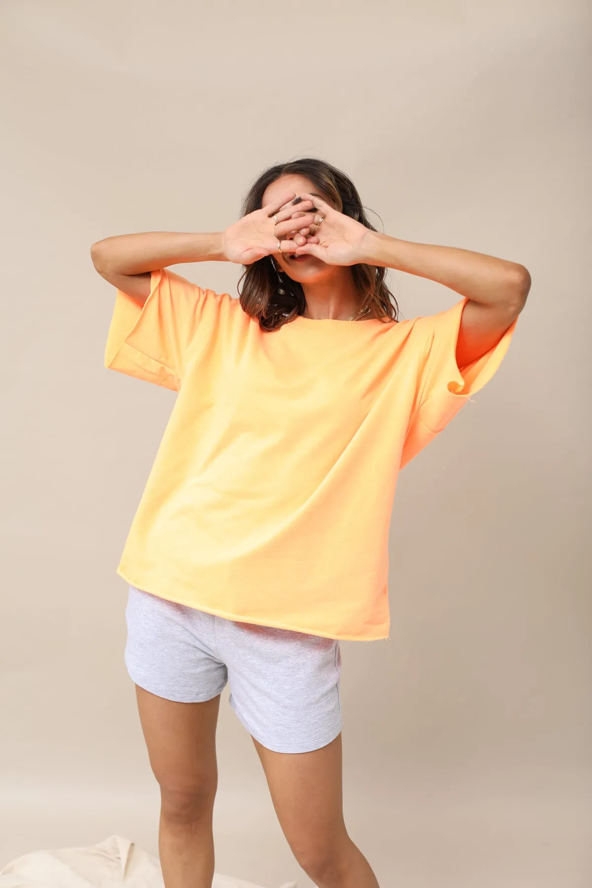 Oversized Raw Edge Top