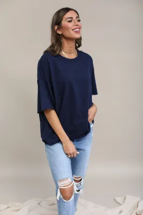 Oversized Raw Edge Top