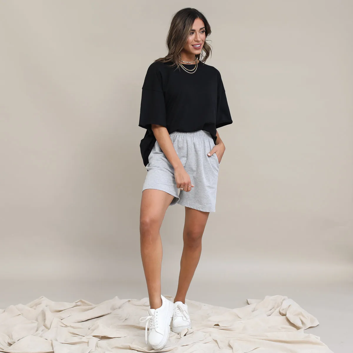 Oversized Raw Edge Top