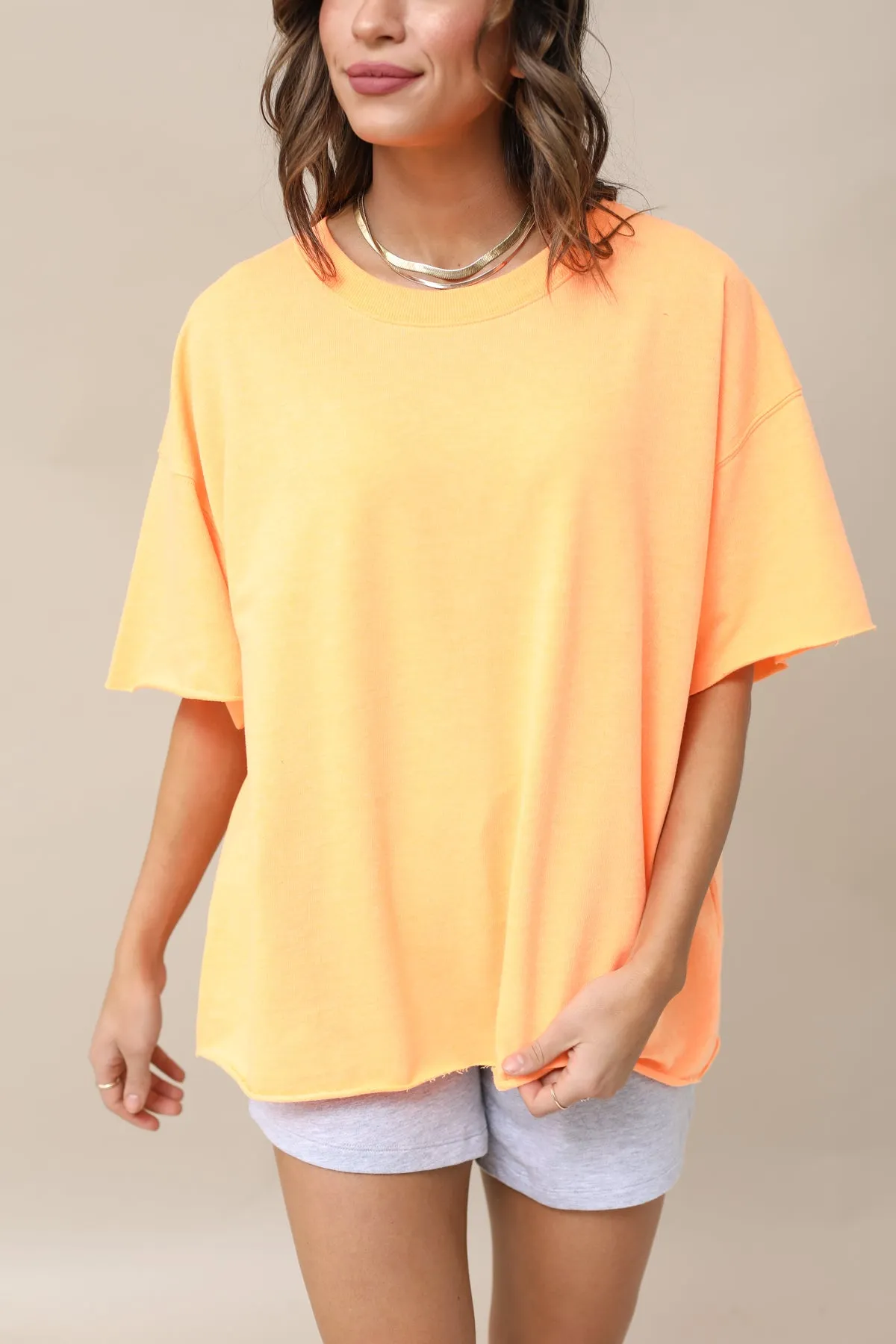 Oversized Raw Edge Top