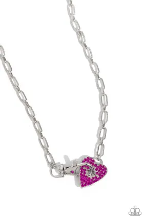 Paparazzi Radical Romance Pink Necklace & Earring Set