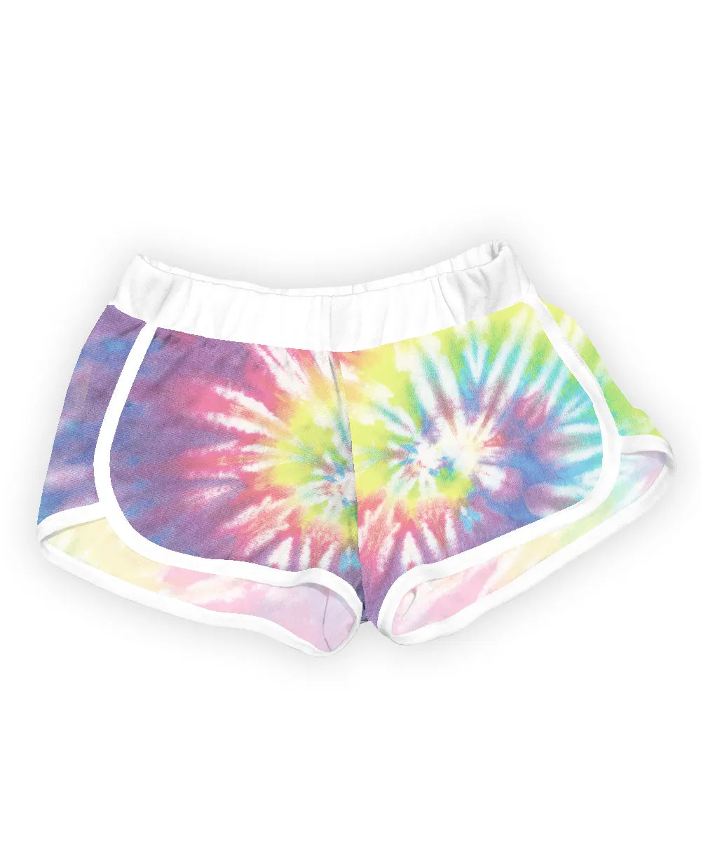 Pastel Rainbow Tie-Dye Shorts