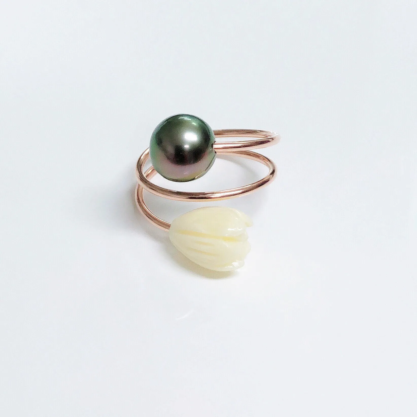 Pikake ring - tahitian pearl (R202)