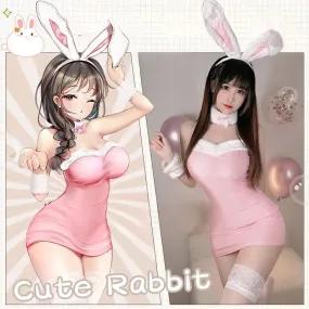 Pink - Black Sweet Bunny Rita Cosplay Dress ON776