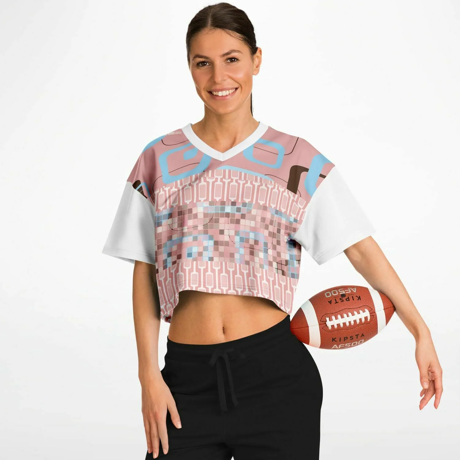 Pink Geo Crop Jersey