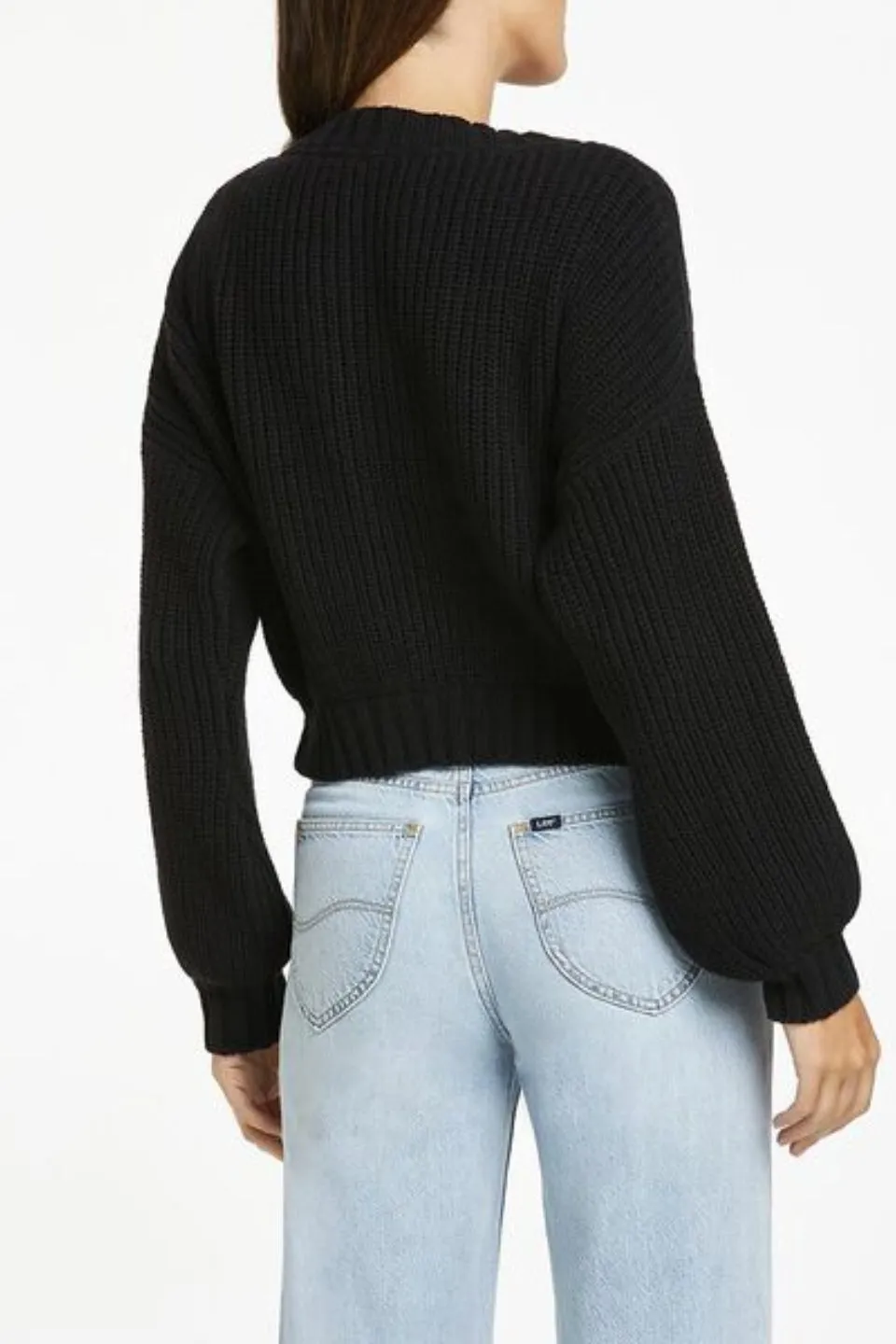 Prime LS Black Knit Cardi