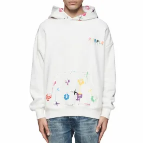 Purple Brand Hwt Fleece Po Paint Monogram Hoodie (Off White) P401-HCMP124