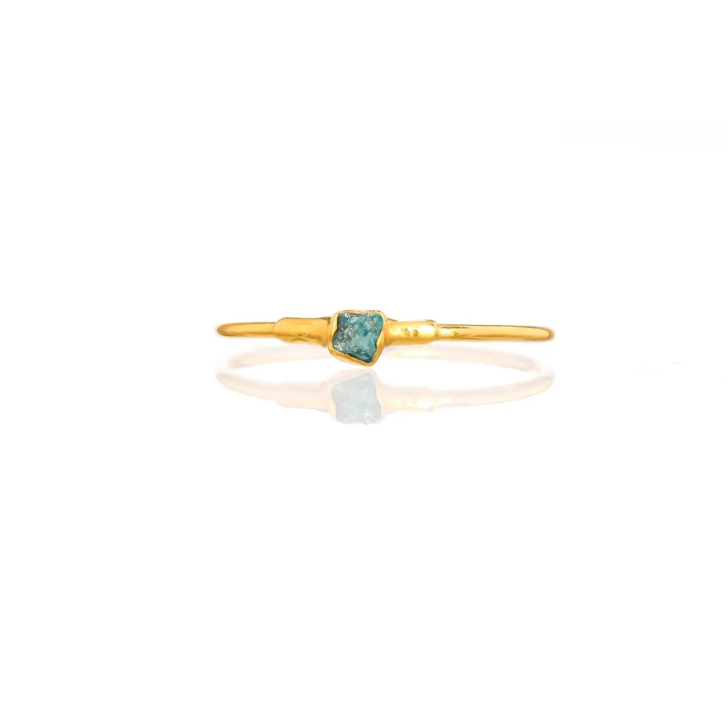 Raw Blue Diamond Ring