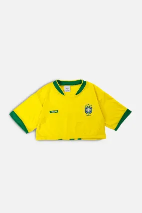 Rework Crop Brazil Soccer Jersey - XS