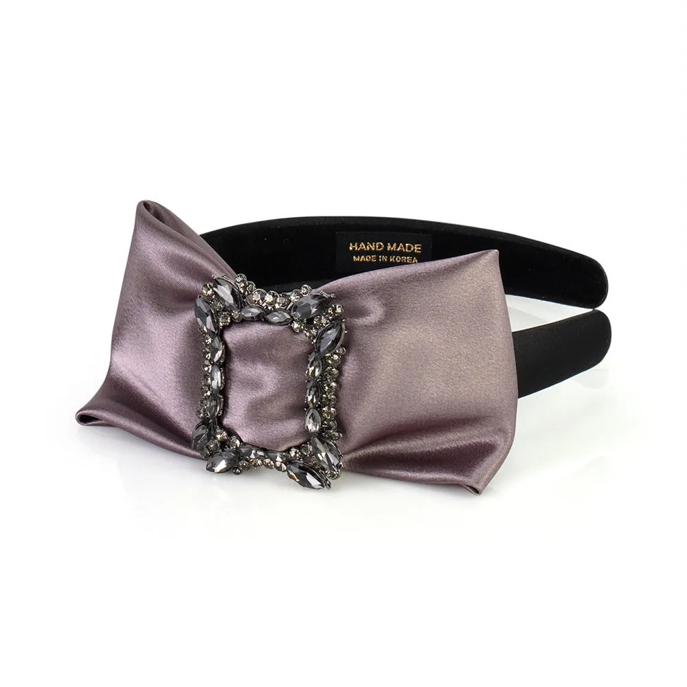 SATIN BOW BUCKLE HAIRBAND