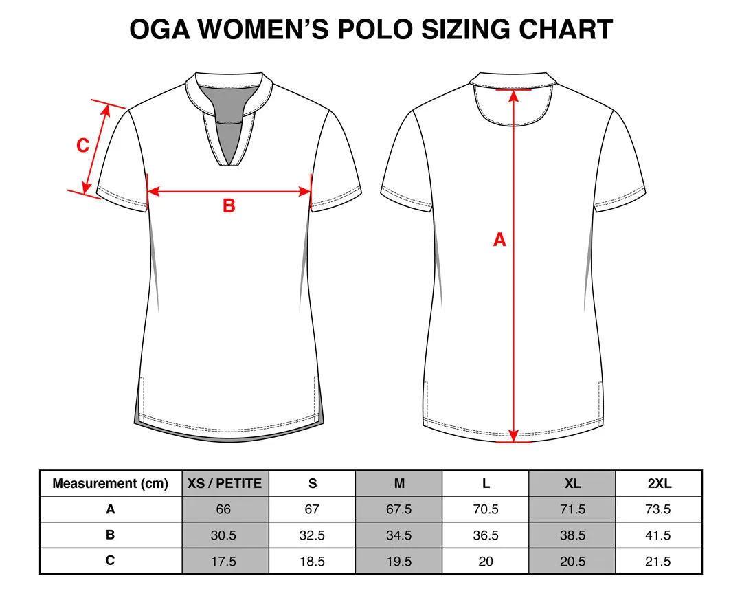 Shark Marina Blue - OGA Women's Polo - Marina Blue and Coral