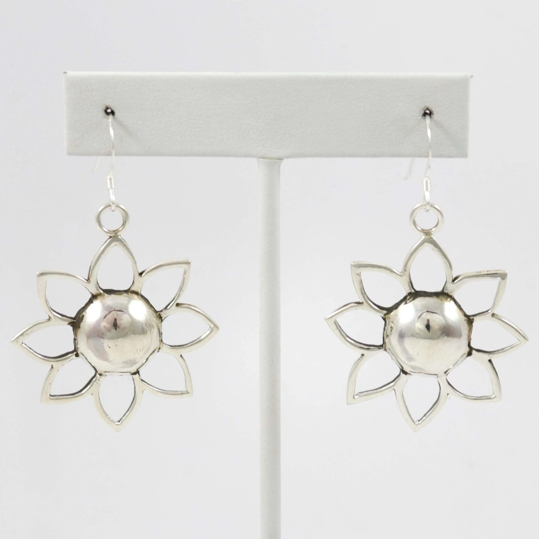 Silver Flower Earrings