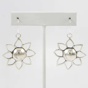 Silver Flower Earrings