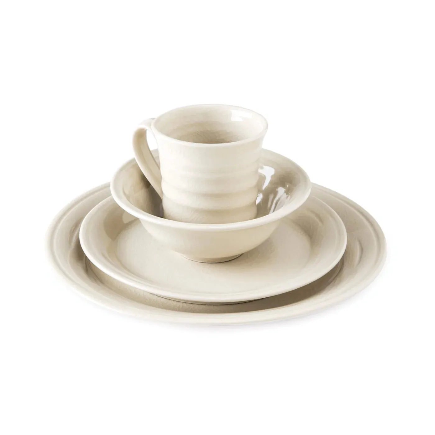 Simon Pearce Belmont Cereal Bowl - Crackle Ivory