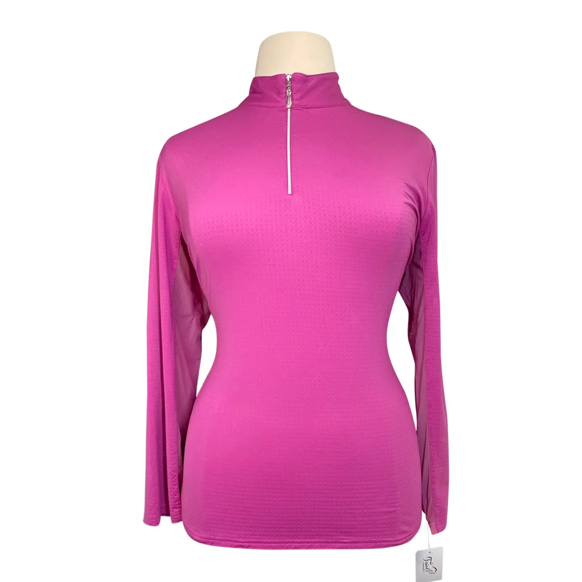 SmartPak SunShield Long Sleeve 1/4 Zip Shirt  in Magenta - Womens plus size XXL