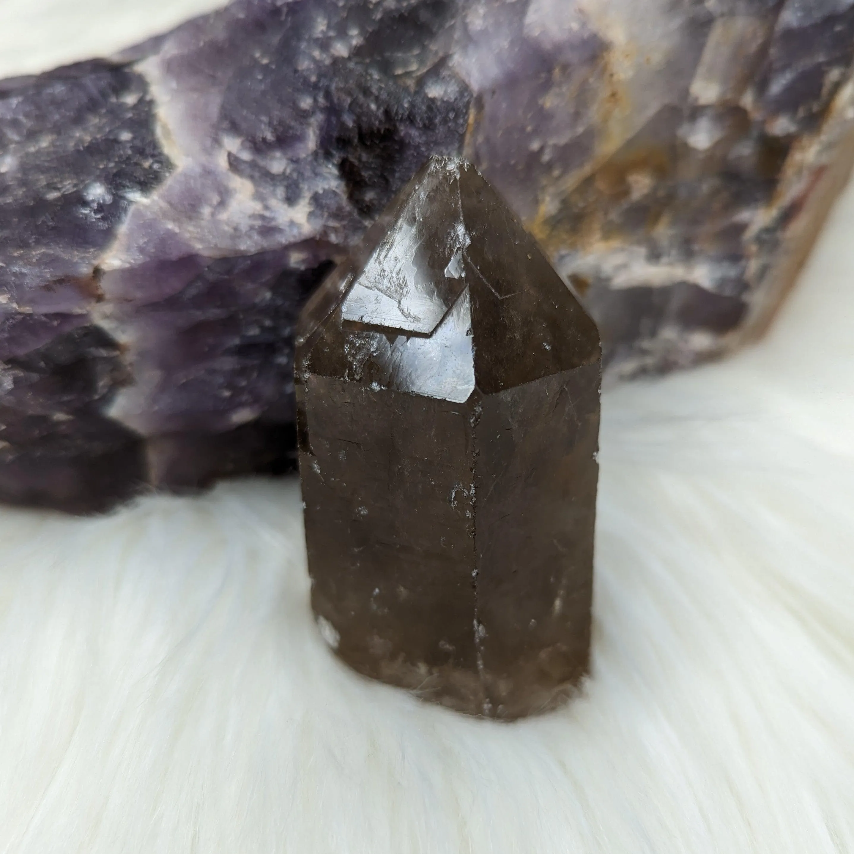 Smoky Quartz Rough Point from Zambia ~Spiritually Stabilizing Point ~