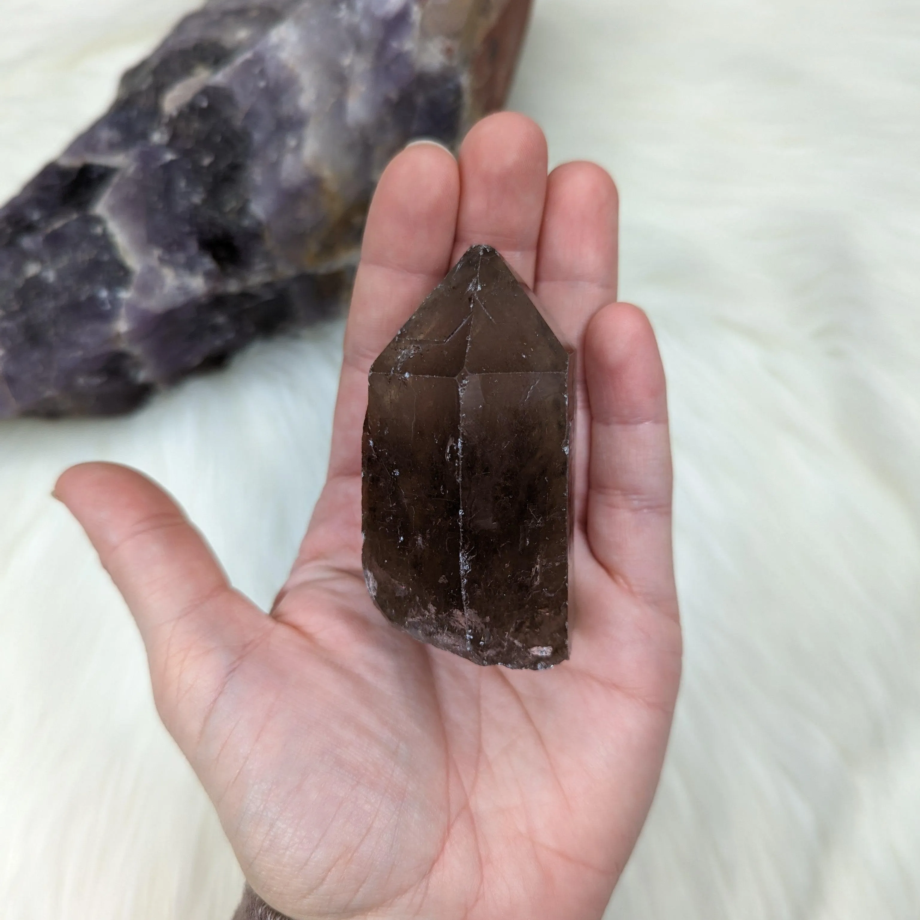 Smoky Quartz Rough Point from Zambia ~Spiritually Stabilizing Point ~