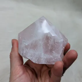 Soft and Loving Rose Quartz Polished Generator Point from Brazil