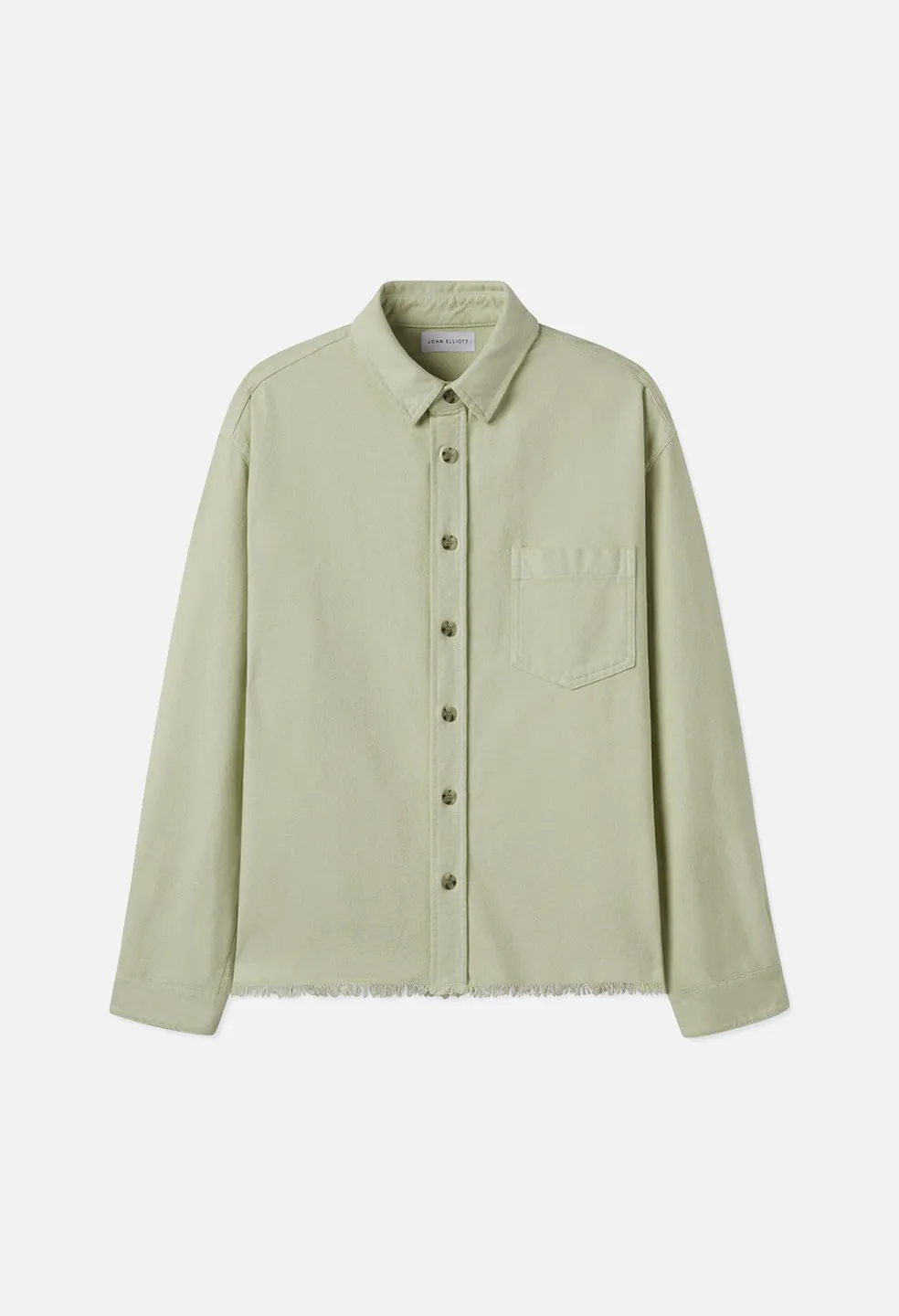 Solid Hemi Oversized Shirt / Moss