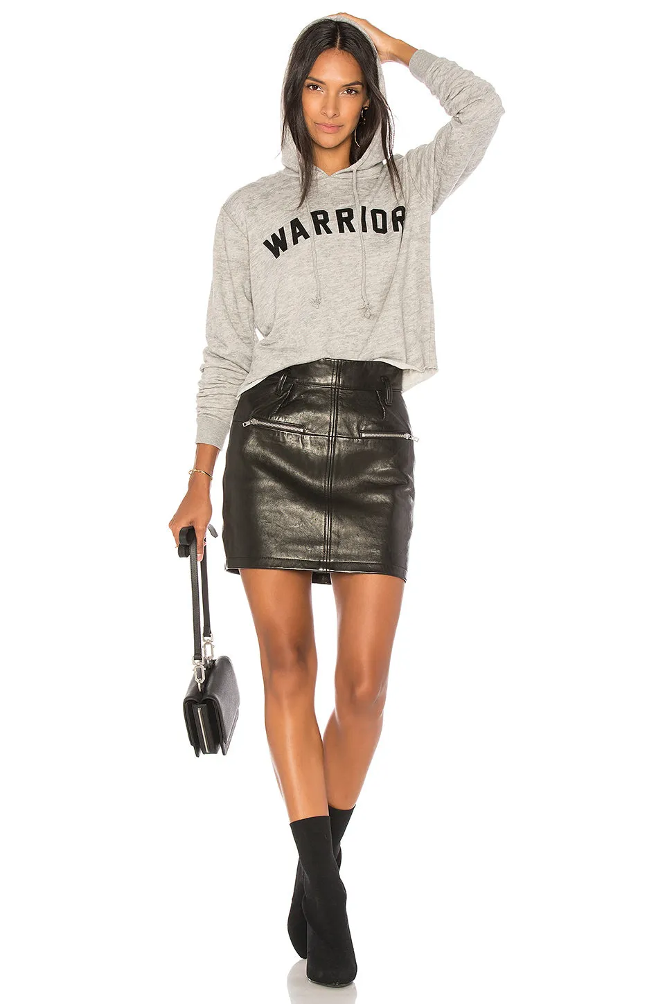 Spiritual Gangster Warrior Arch Crop Hoodie Sweater