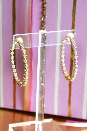 STAR CRYSTAL HOOPS