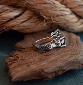 Sterling Mermaid Ring- Adjustable