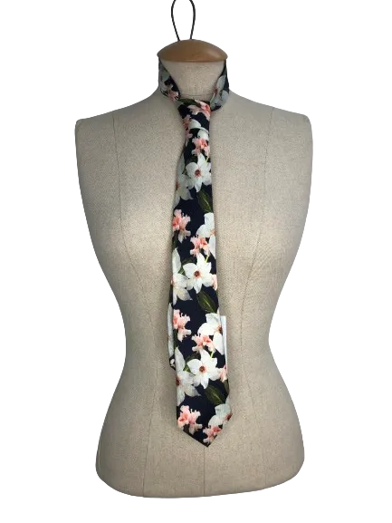 Ted Baker Blue Floral Tie One Size