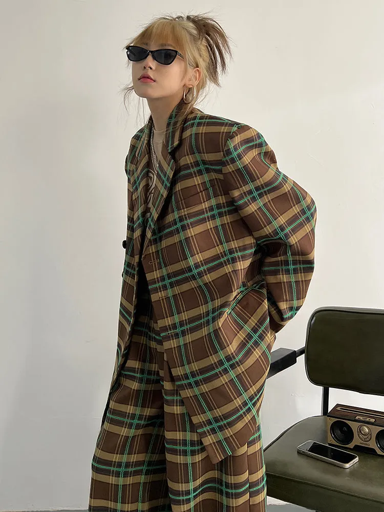 Teruma Oversized Plaid Coat