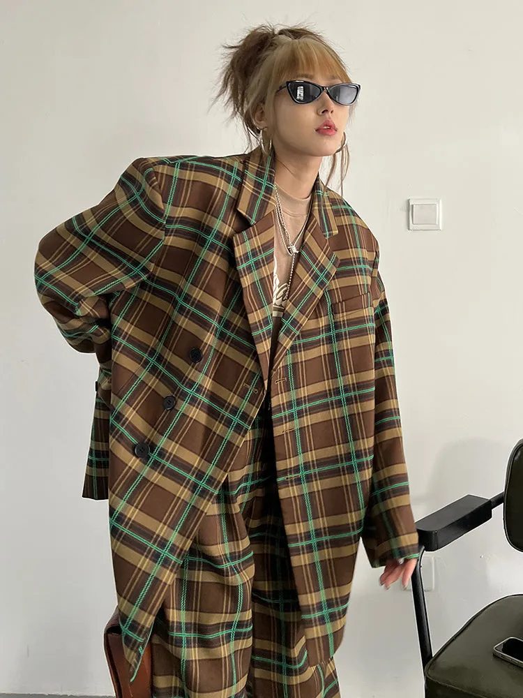 Teruma Oversized Plaid Coat