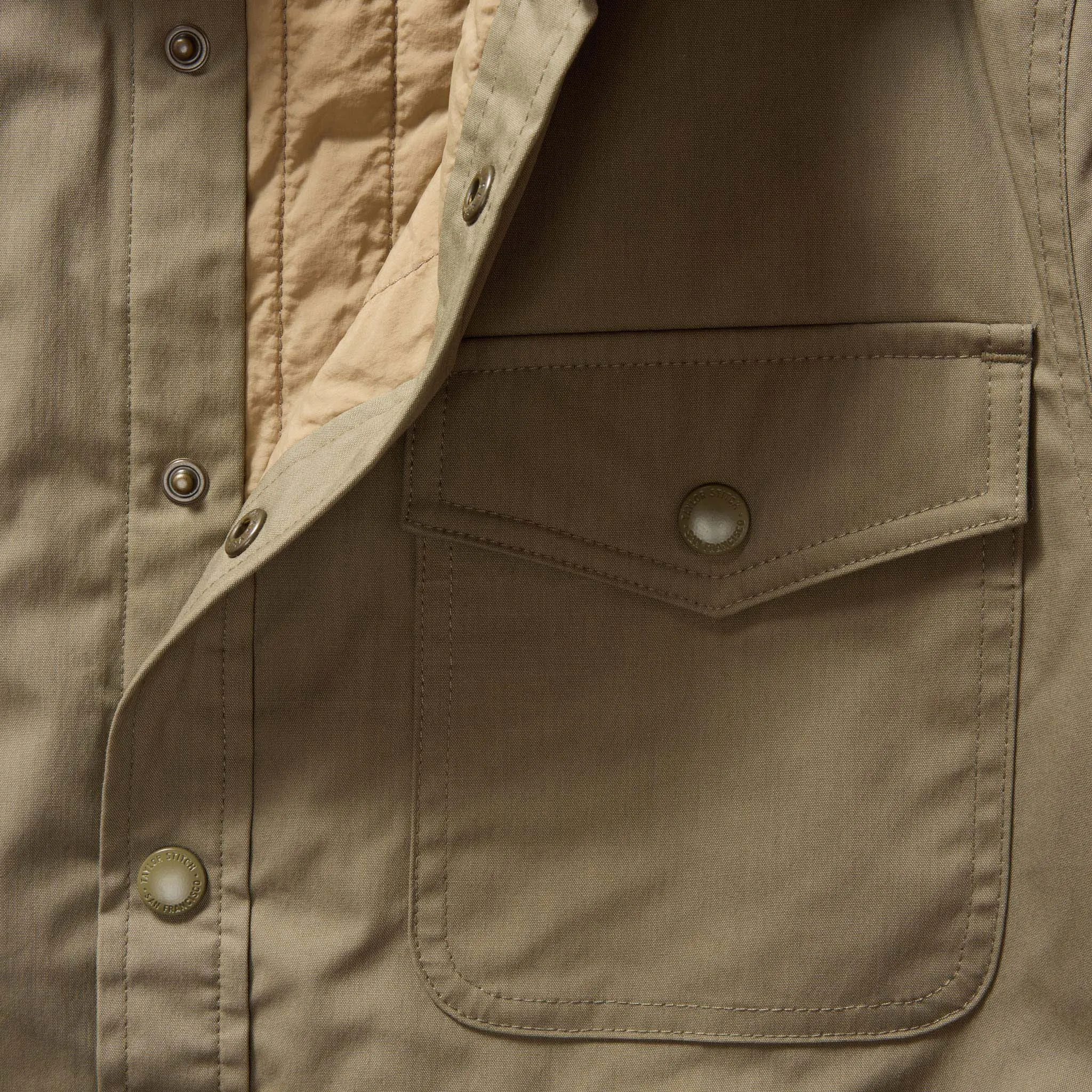 The Lined Maritime Shirt Jacket in Olive