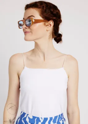 The Shock Cord Basic Cami in White