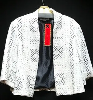 TIENDA HO MUDCLOTH CROP JACKET. Was 300.