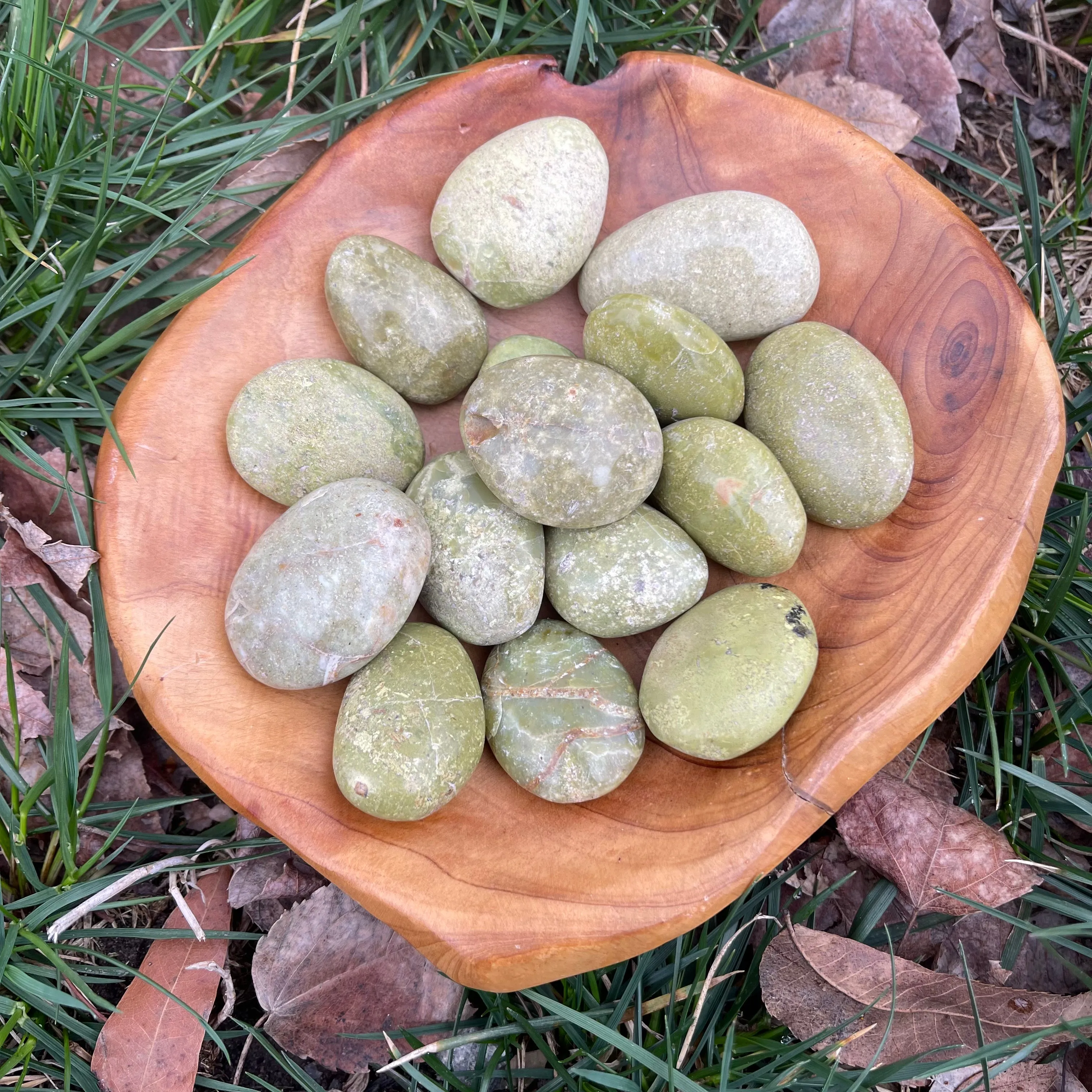 Tumbled Natural Green Opal Crystal