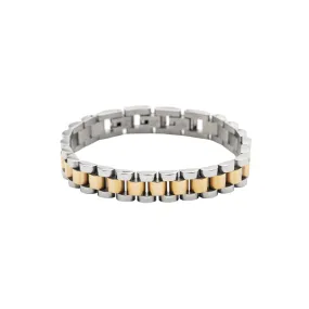 Two Tone Watch Band Bracelet