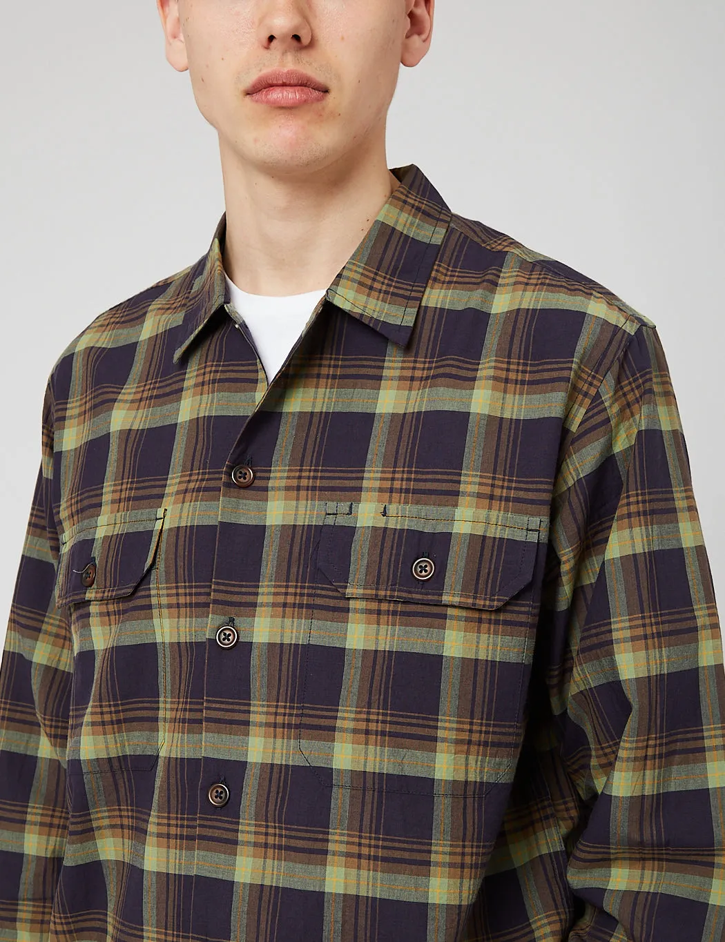 Universal Works Utility Shirt - Navy Blue