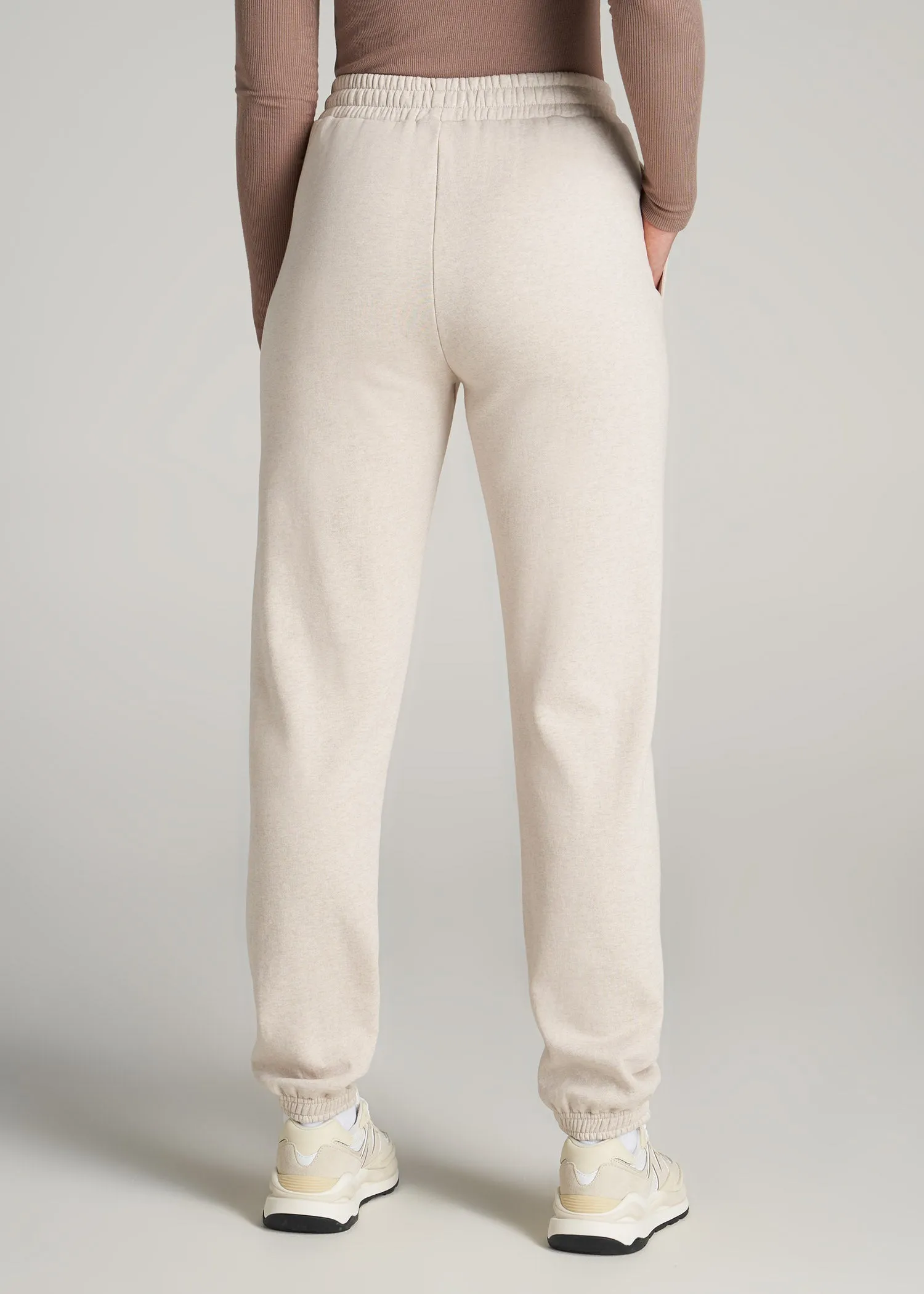 Wearever Fleece Relaxed Women's Tall Sweatpants in Oatmeal Mix