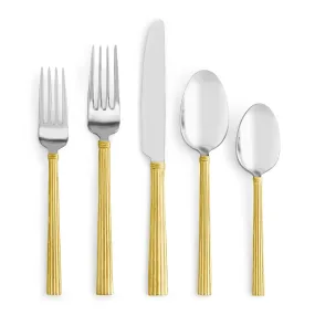 Wheat Gold 5-Piece Flatware Set