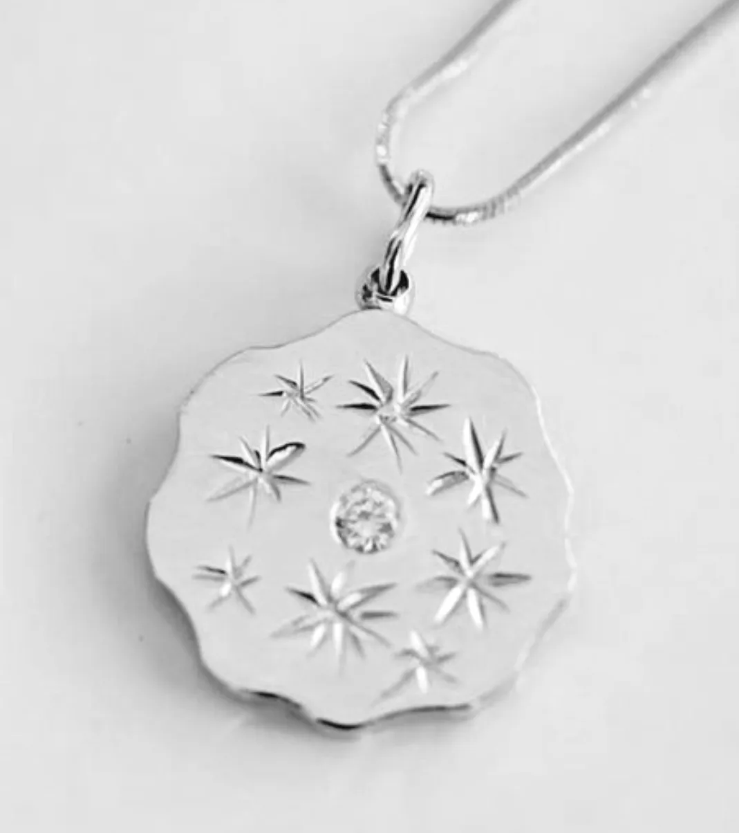 Women's CZ Starburst Necklace