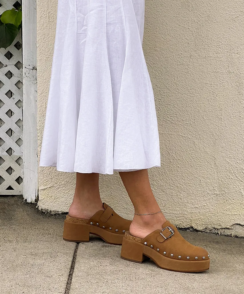 YEVAN CLOGS PRALINE NUBUCK - re:vita