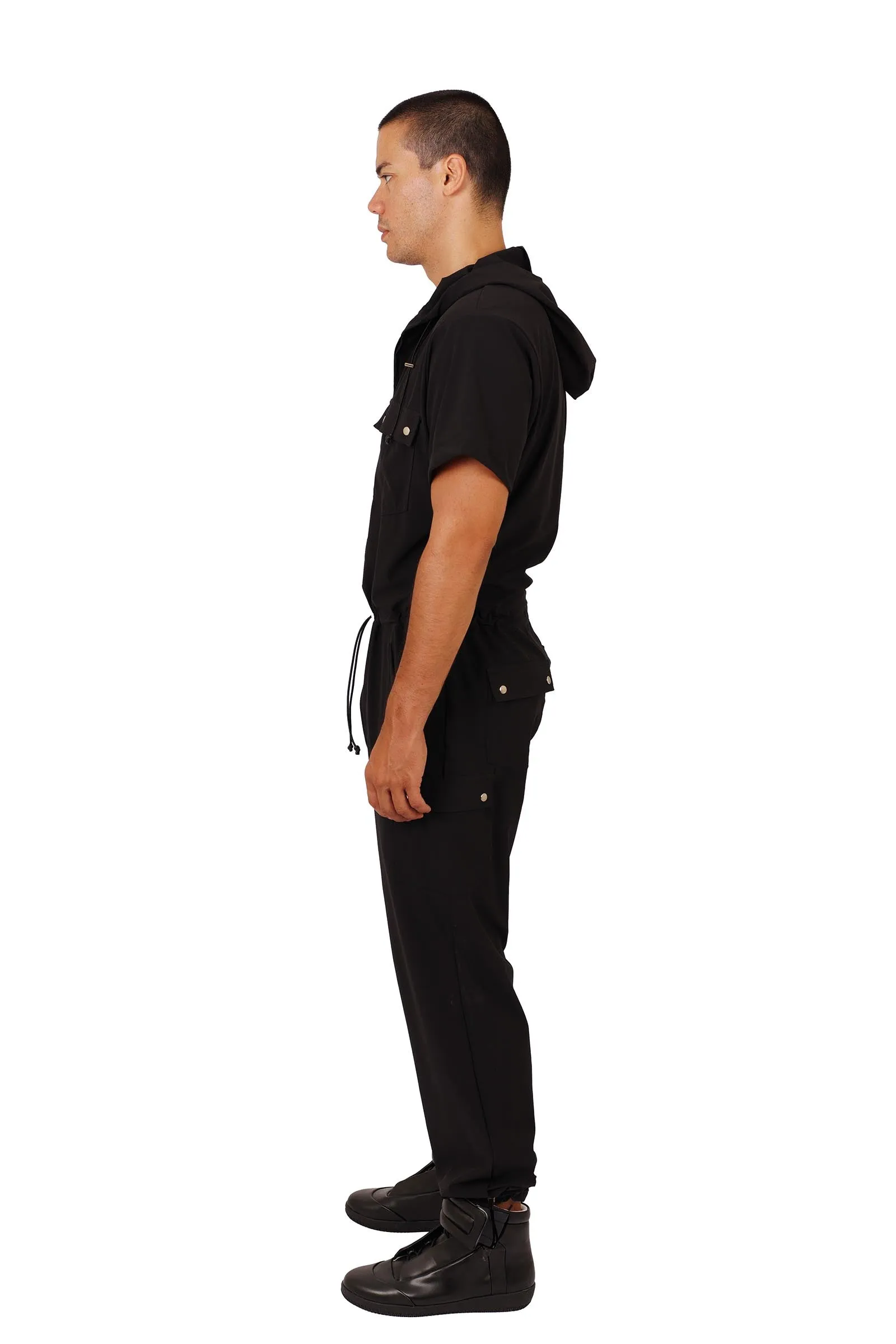 Zambia Mens Short Sleeve Jumpsuit